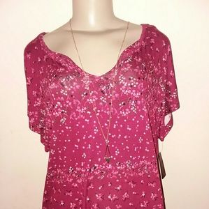 No Boundaries Shirt Rose W/Jewlery Optional wears